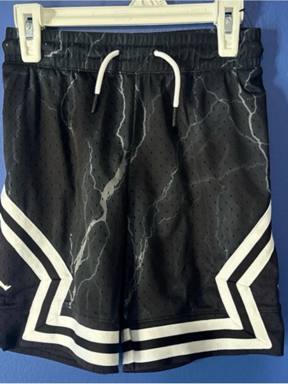 Jordan Black Athletic Shorts with White Trim
